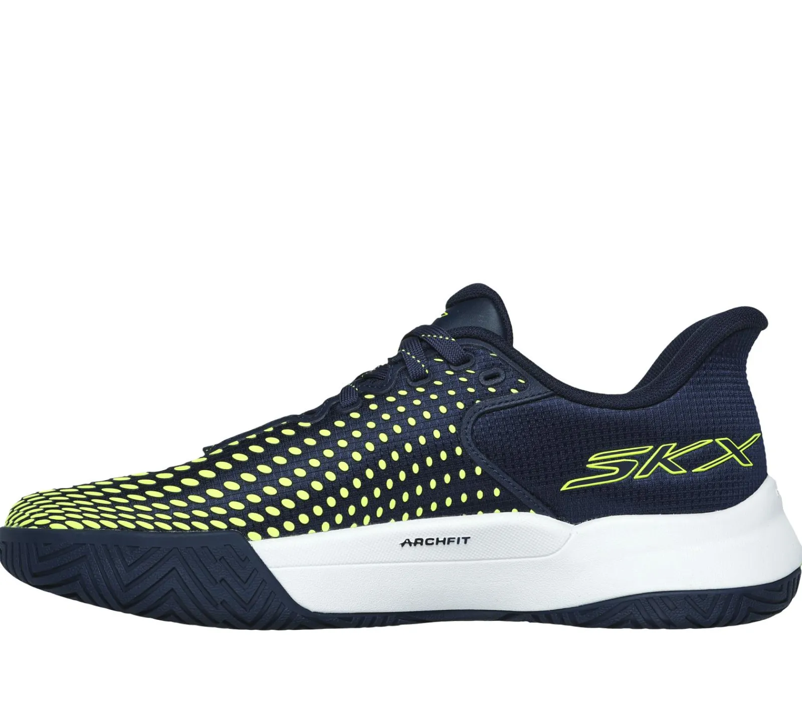 Hands Free Slip-Ins|Sapatilhas-SKECHERS Slip-ins: Viper Court Elite NAVY / AMARELO