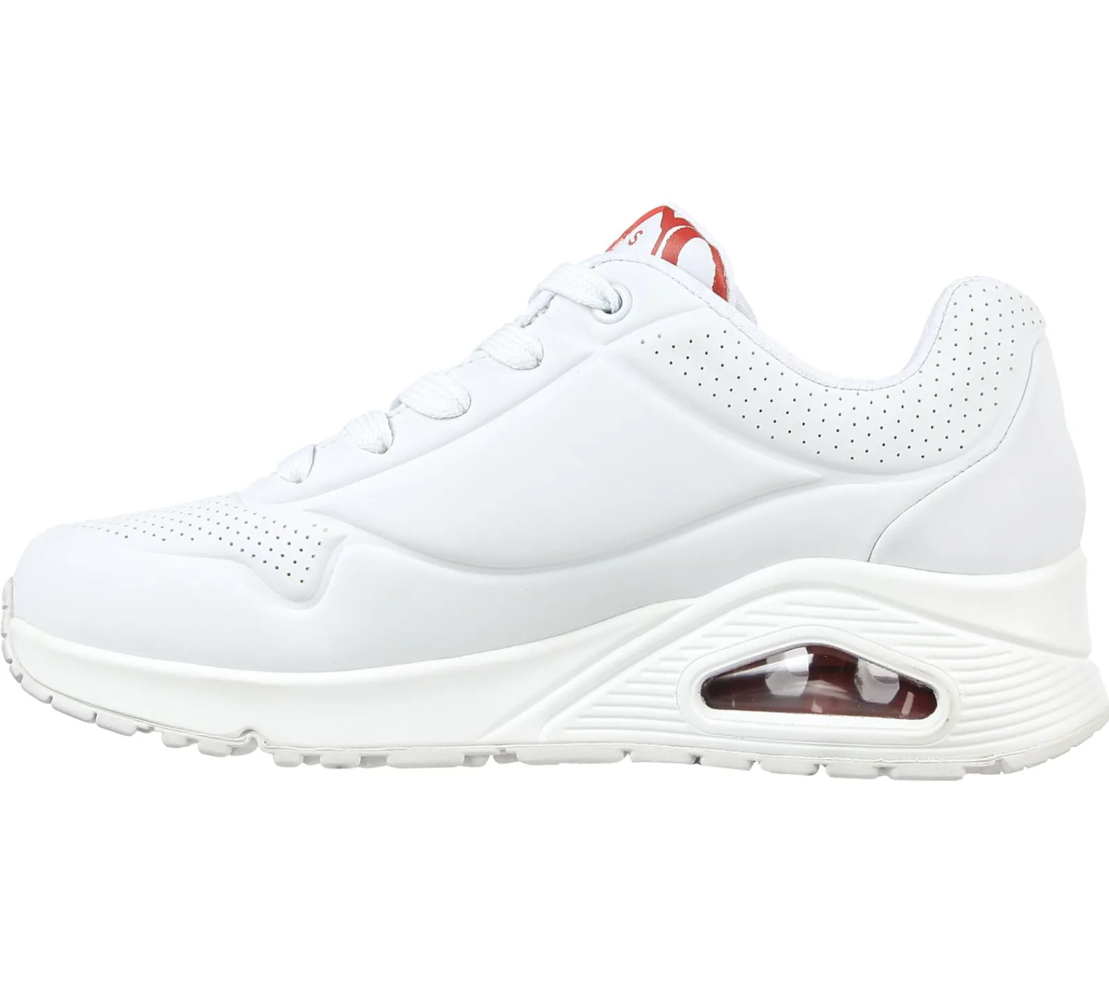 Com Atacadores|Sapatilhas Casuais-SKECHERS X JGoldcrown: Uno - Spread The Love BRANCO / VERMELHO