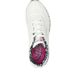Com Atacadores|Sapatilhas-SKECHERS X JGoldcrown: Uno - Loving Love BRANCO / PRETO