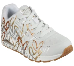 Sapatilhas Casuais|Sapatilhas-SKECHERS X JGoldcrown: Uno - Metallic Love BRANCO / DOURADO