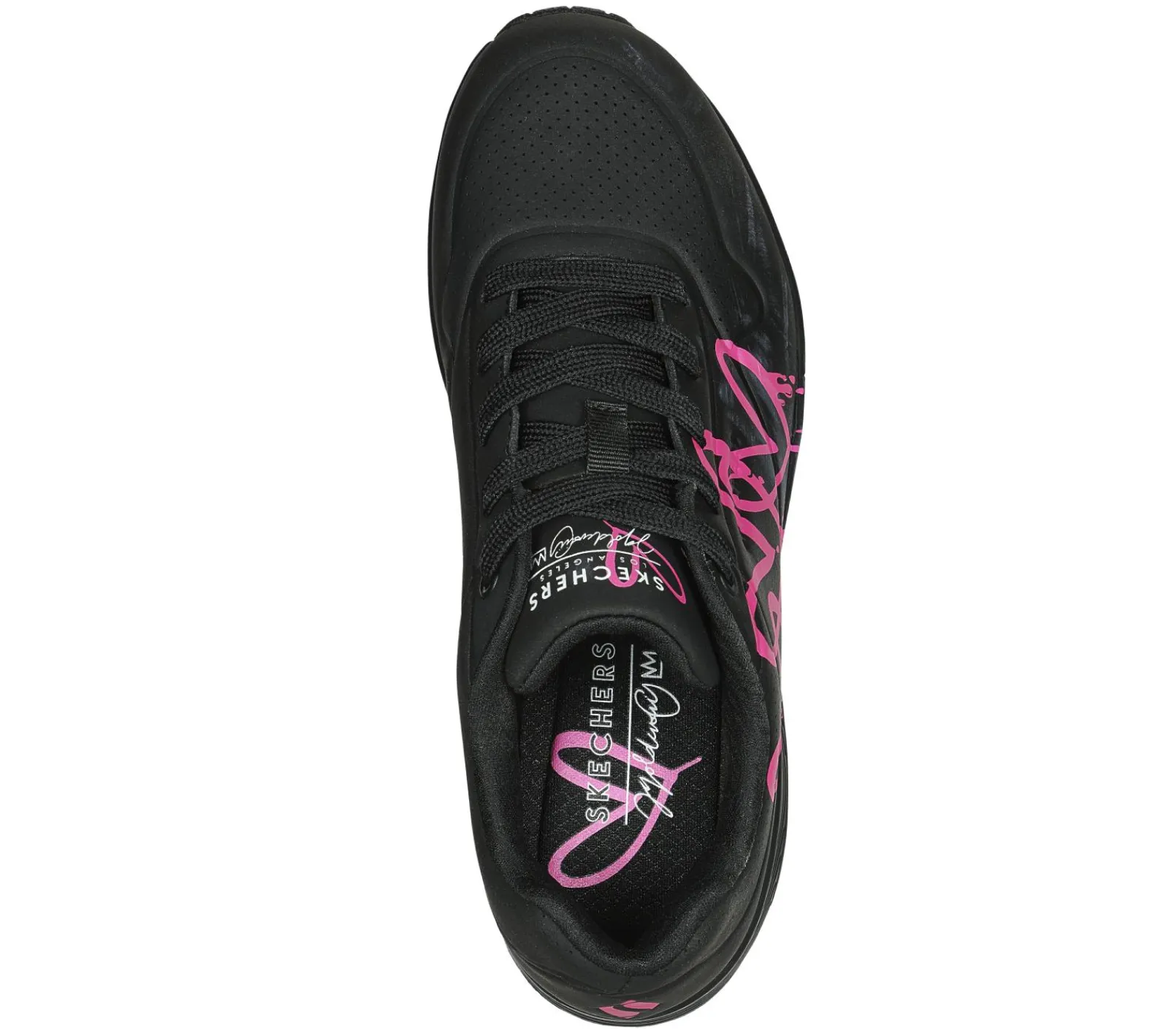 Com Atacadores|Sapatilhas Casuais-SKECHERS X JGoldcrown: Uno - Dripping In Love PRETO / ROSA