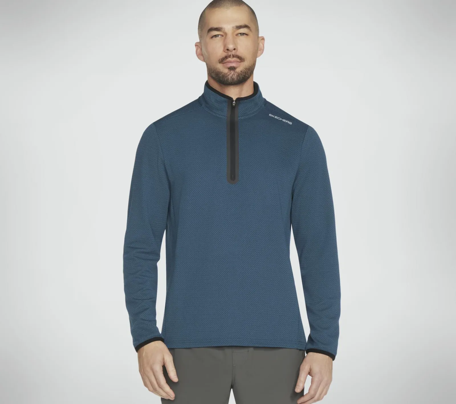 Partes De Cima|Partes De Cima-SKECHERS Skech-Knits Burst 1/4 Zip AZUL CELESTE