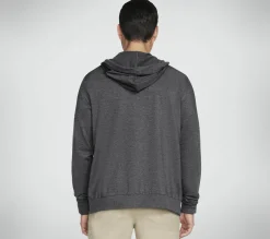Partes De Cima|Partes De Cima-SKECHERS SKECH-KNITS ULTRA GO Full Zip Hoodie CARVÃO
