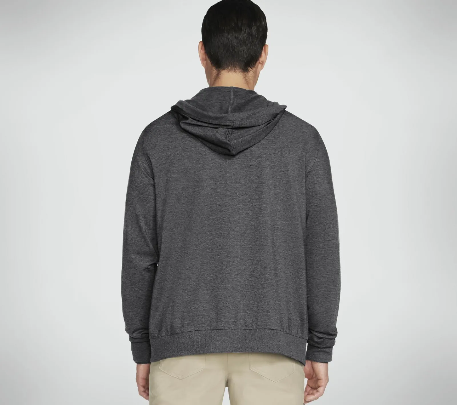 Partes De Cima|Partes De Cima-SKECHERS SKECH-KNITS ULTRA GO Full Zip Hoodie CARVÃO