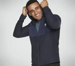 Partes De Cima|Partes De Cima-SKECHERS SKECH-KNITS ULTRA GO Lite Full Zip Hoodie NAVY