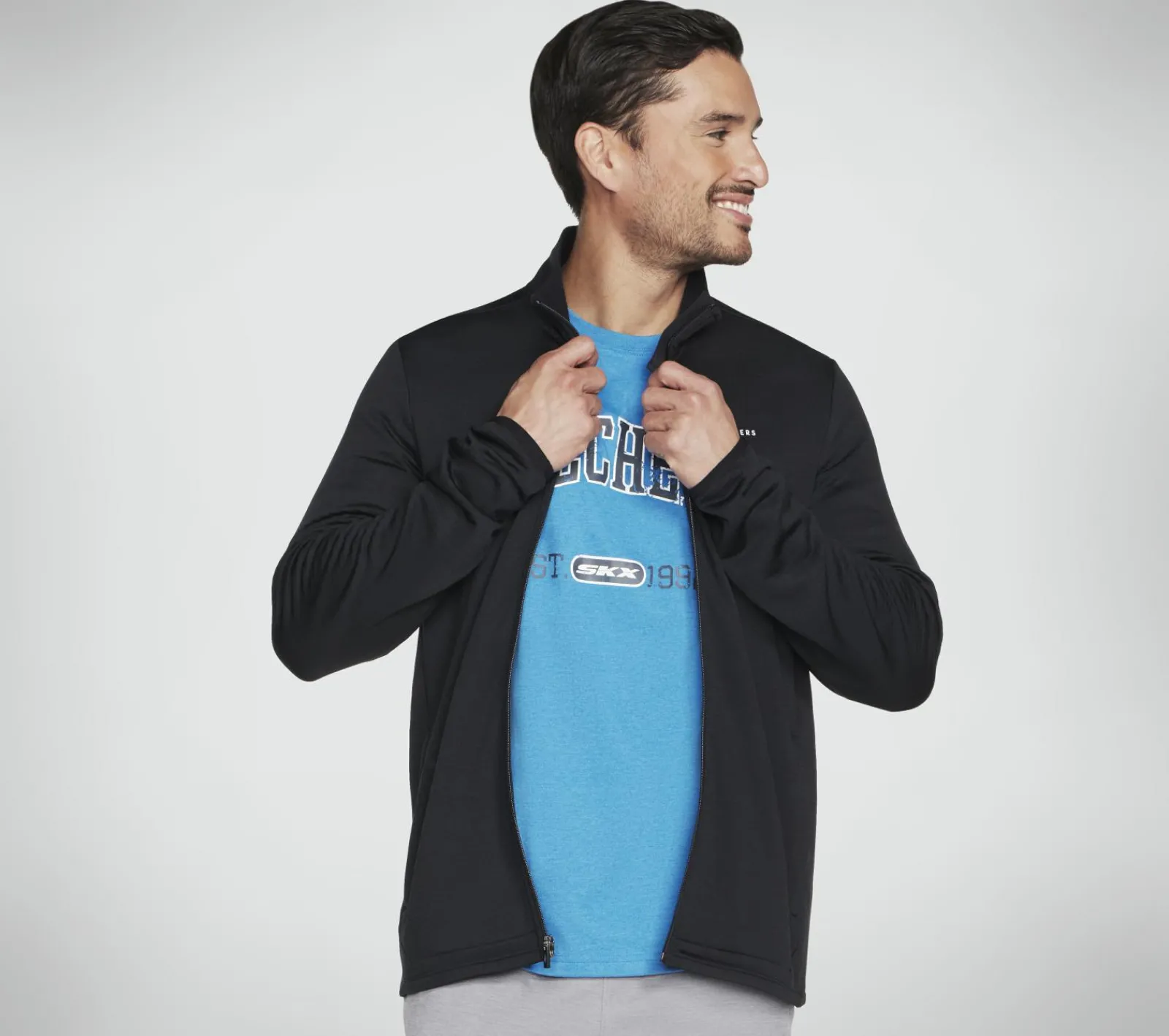 Partes De Cima|Partes De Cima-SKECHERS SKECH-KNITS ULTRA GO Thermal Full Zip Jacket PRETO
