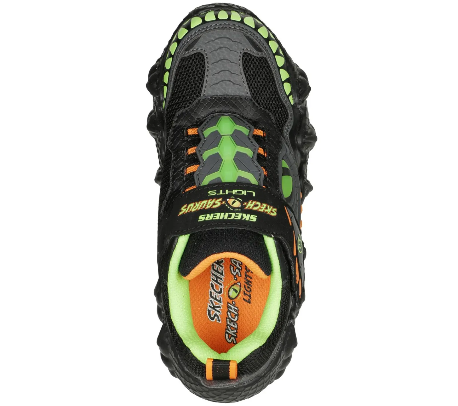 Luzes|Sapatilhas-SKECHERS Skech-O-Saurus Lights - Dino-Tracker PRETO / LIMA