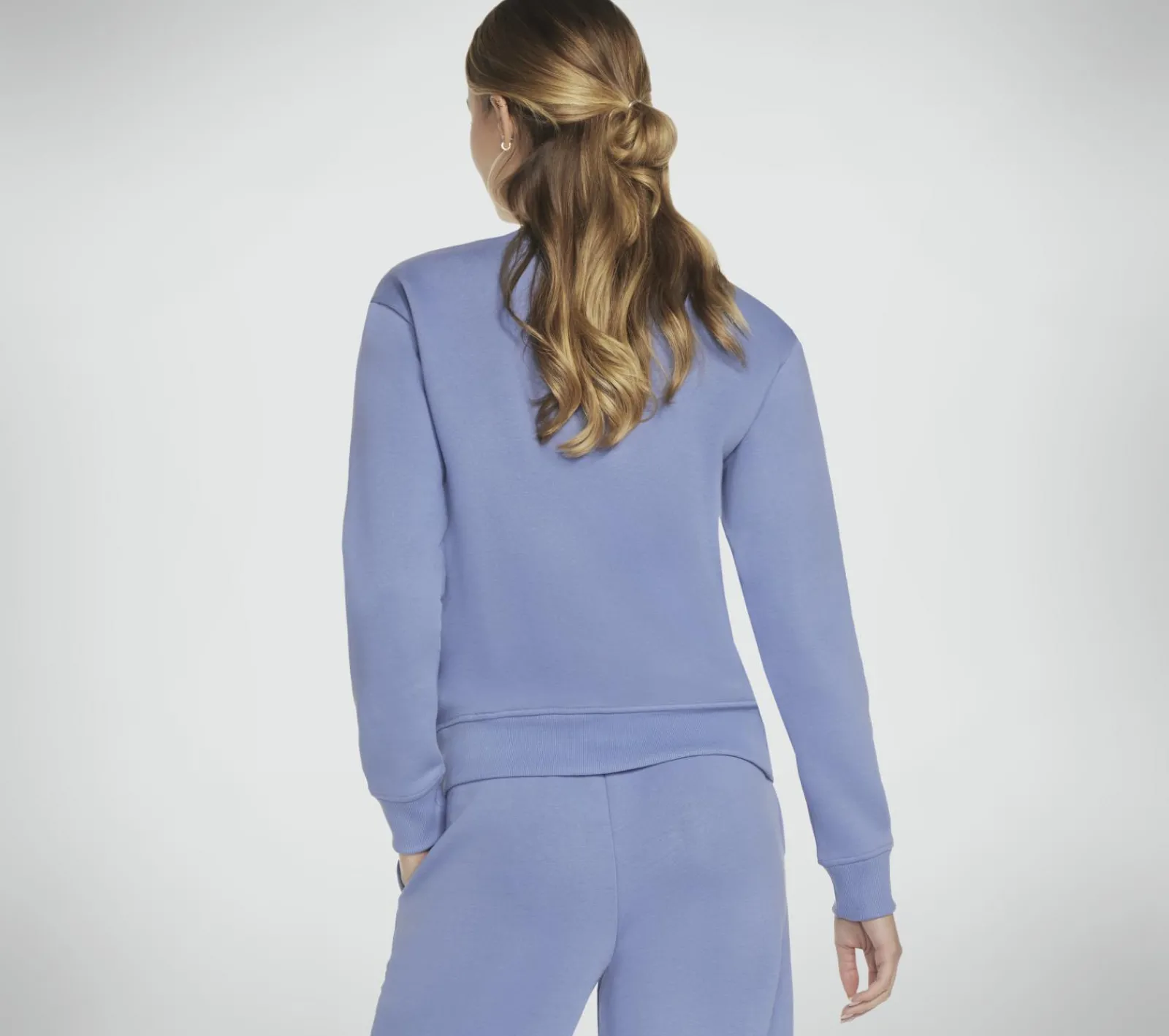 Partes De Cima|Partes De Cima-SKECHERS SKECH-SWEATS Signature Pullover Crew ROXO / PRATEADO