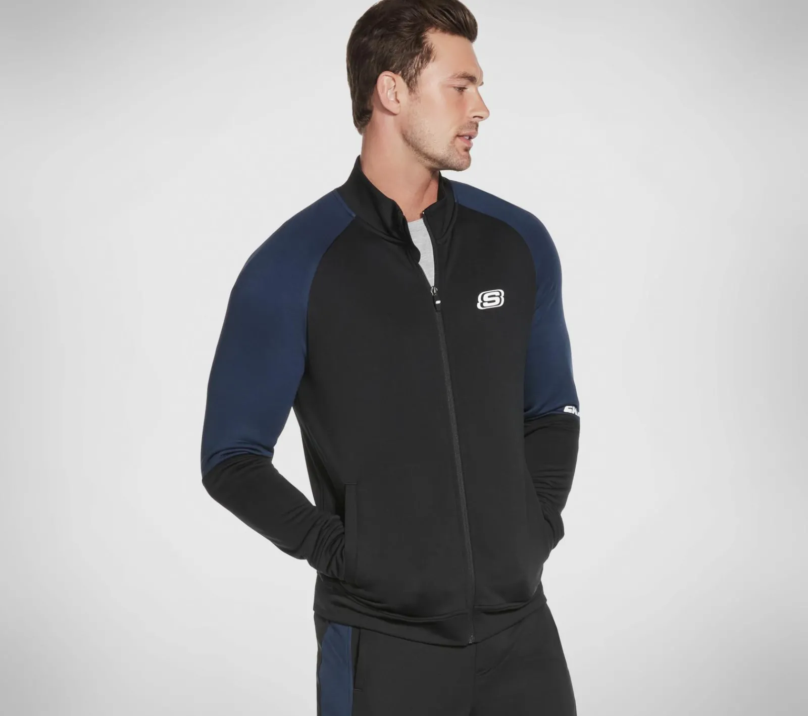 Partes De Cima|Partes De Cima-SKECHERS SkechTech Full Zip Jacket PRETO