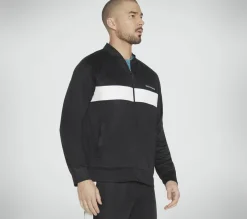 Partes De Cima|Partes De Cima-SKECHERS SKECHTECH Premier Track Jacket PRETO