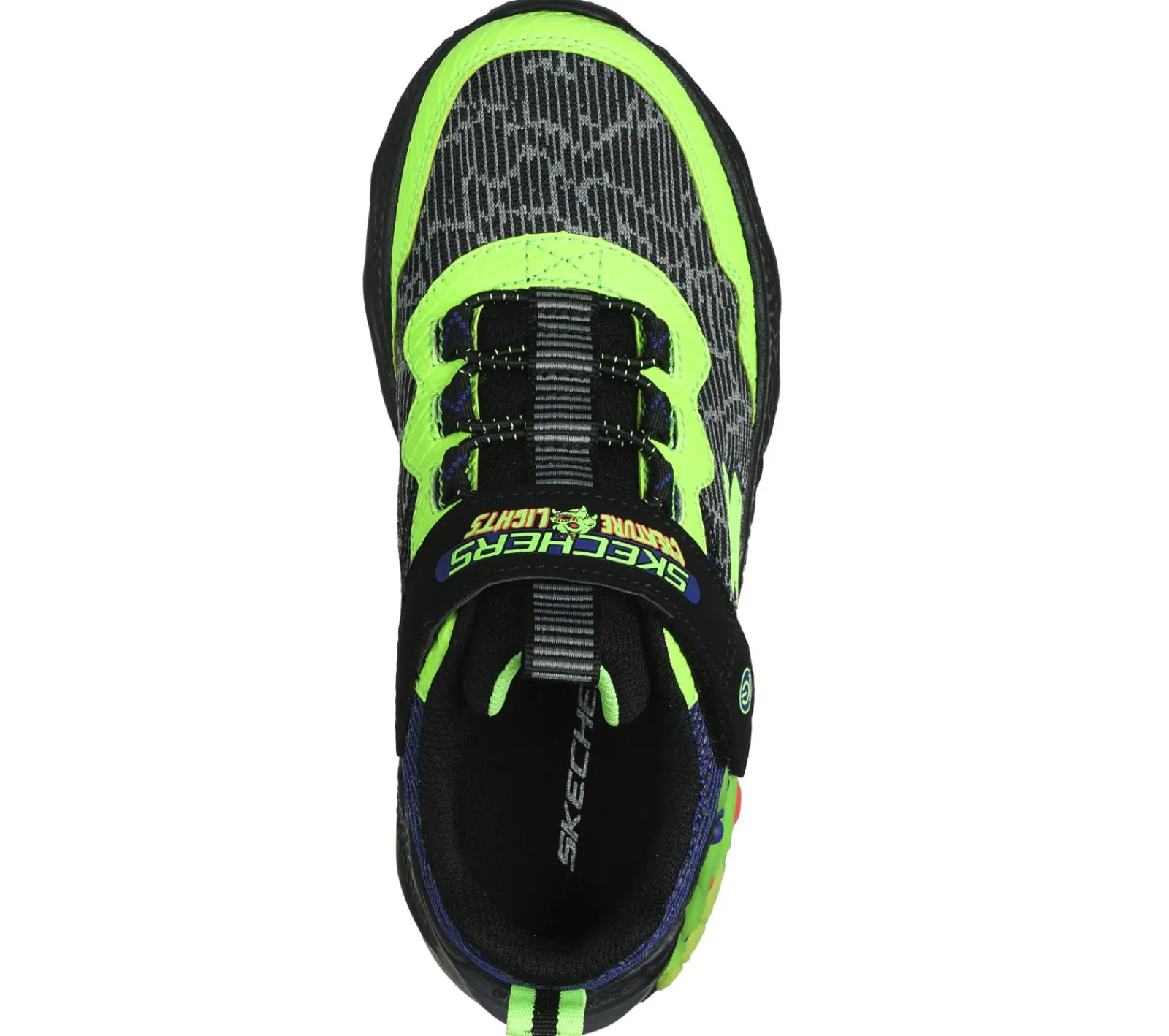 Luzes|Sapatilhas-SKECHERS S-Lights: Creature-Lights PRETO / LIMA