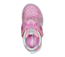 Calçado Sem Atacadores|Luzes-SKECHERS S-Lights: Glimmer Kicks - Skech Pets ROSA / MULTICOR