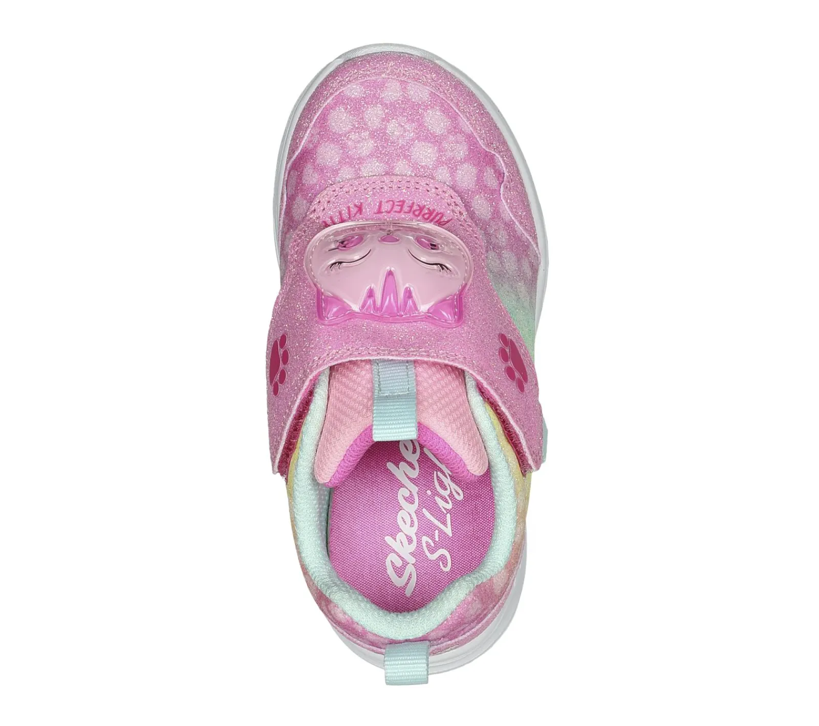 Calçado Sem Atacadores|Luzes-SKECHERS S-Lights: Glimmer Kicks - Skech Pets ROSA / MULTICOR