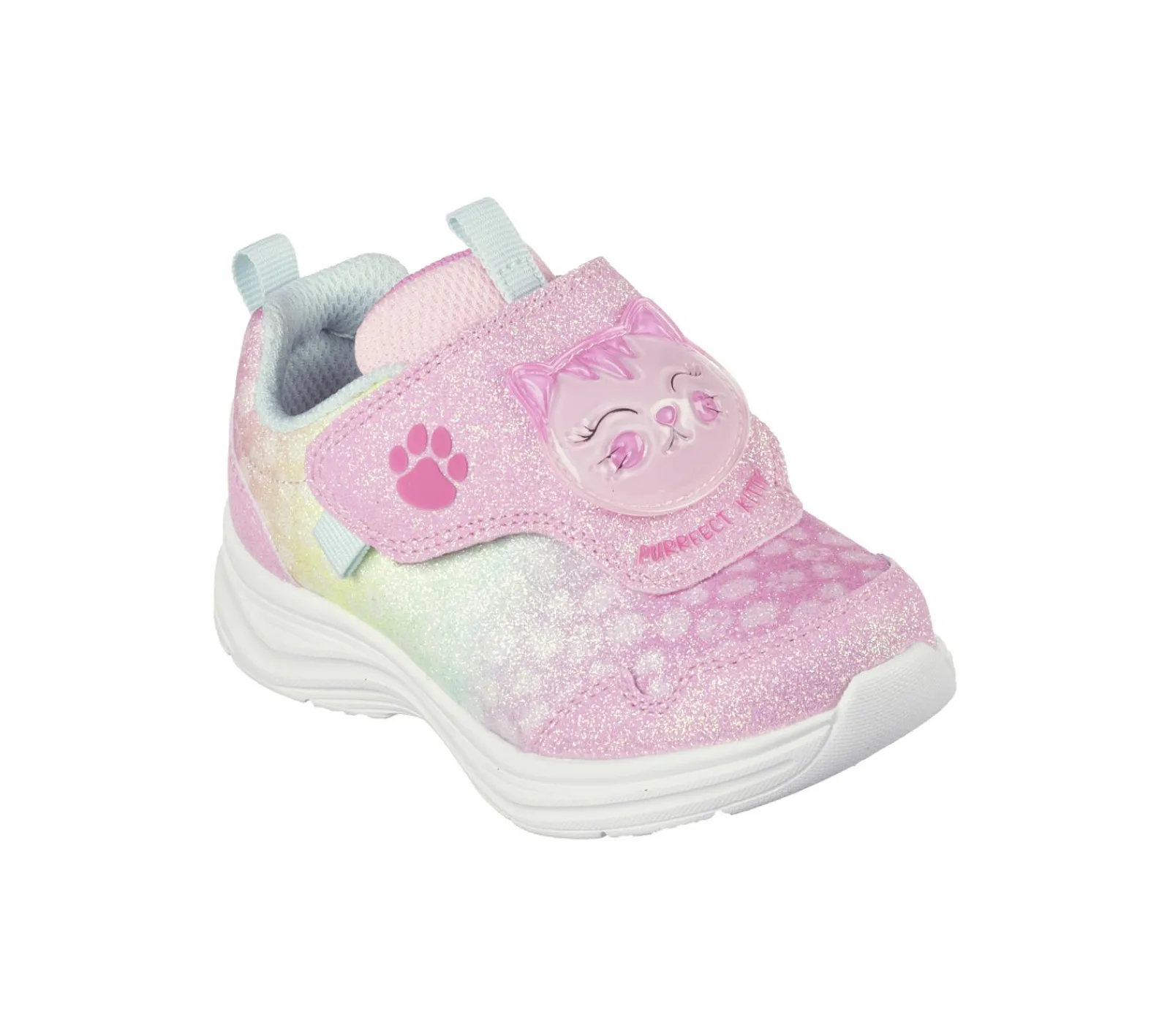 Calçado Sem Atacadores|Luzes-SKECHERS S-Lights: Glimmer Kicks - Skech Pets ROSA / MULTICOR