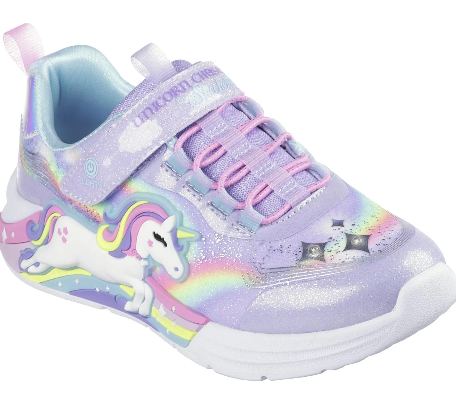 Sapatilhas-SKECHERS S-Lights: Unicorn Chaser LAVANDA / MULTICOR