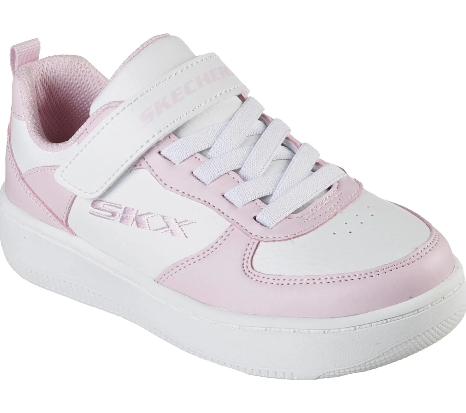 Calçado Sem Atacadores|Sapatilhas-SKECHERS Sport Court 92 BRANCO / ROSA