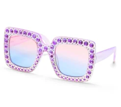 Óculos De Sol|Óculos De Sol-SKECHERS Square Rhinestone Sunglasses ROXO