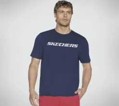 Partes De Cima|Partes De Cima-SKECHERS Strikethrough Tee NAVY