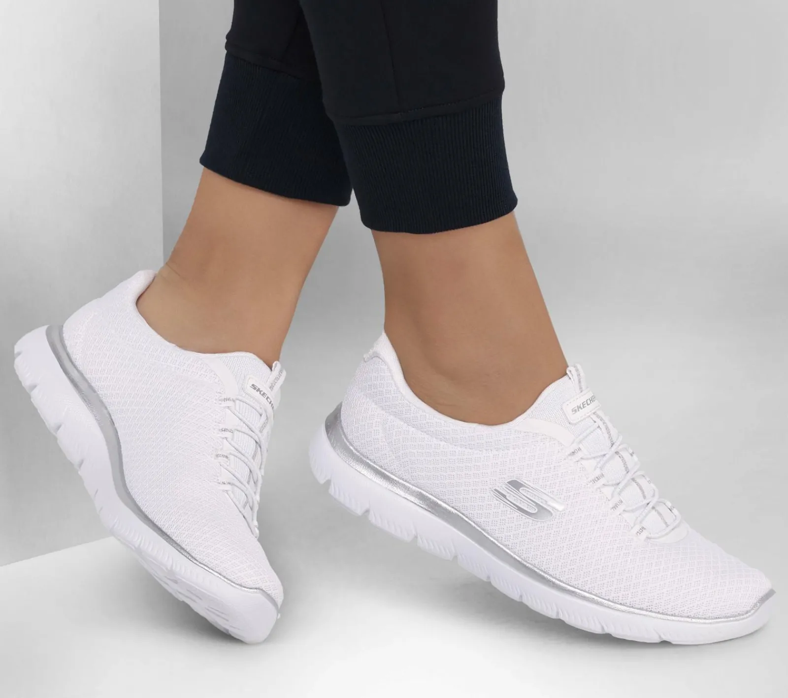 Sapatilhas-SKECHERS Summits BRANCO / PRATEADO