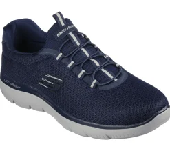 Calçado Sem Atacadores|Sapatilhas Casuais-SKECHERS Summits NAVY