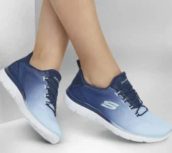 Calçado Sem Atacadores|Sapatilhas Casuais-SKECHERS Summits - Bright Charmer NAVY