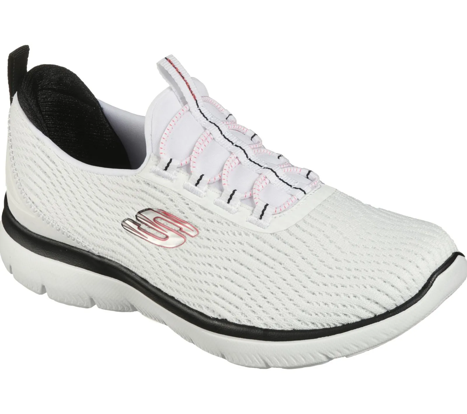 Calçado Sem Atacadores|Sapatilhas-SKECHERS Summits - Next Wave BRANCO / PRETO