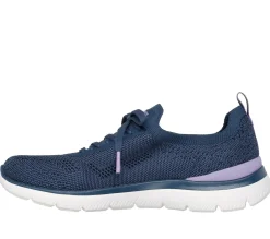 Calçado Sem Atacadores|Sapatilhas-SKECHERS Summits - Sneak Peek NAVY / LAVANDA