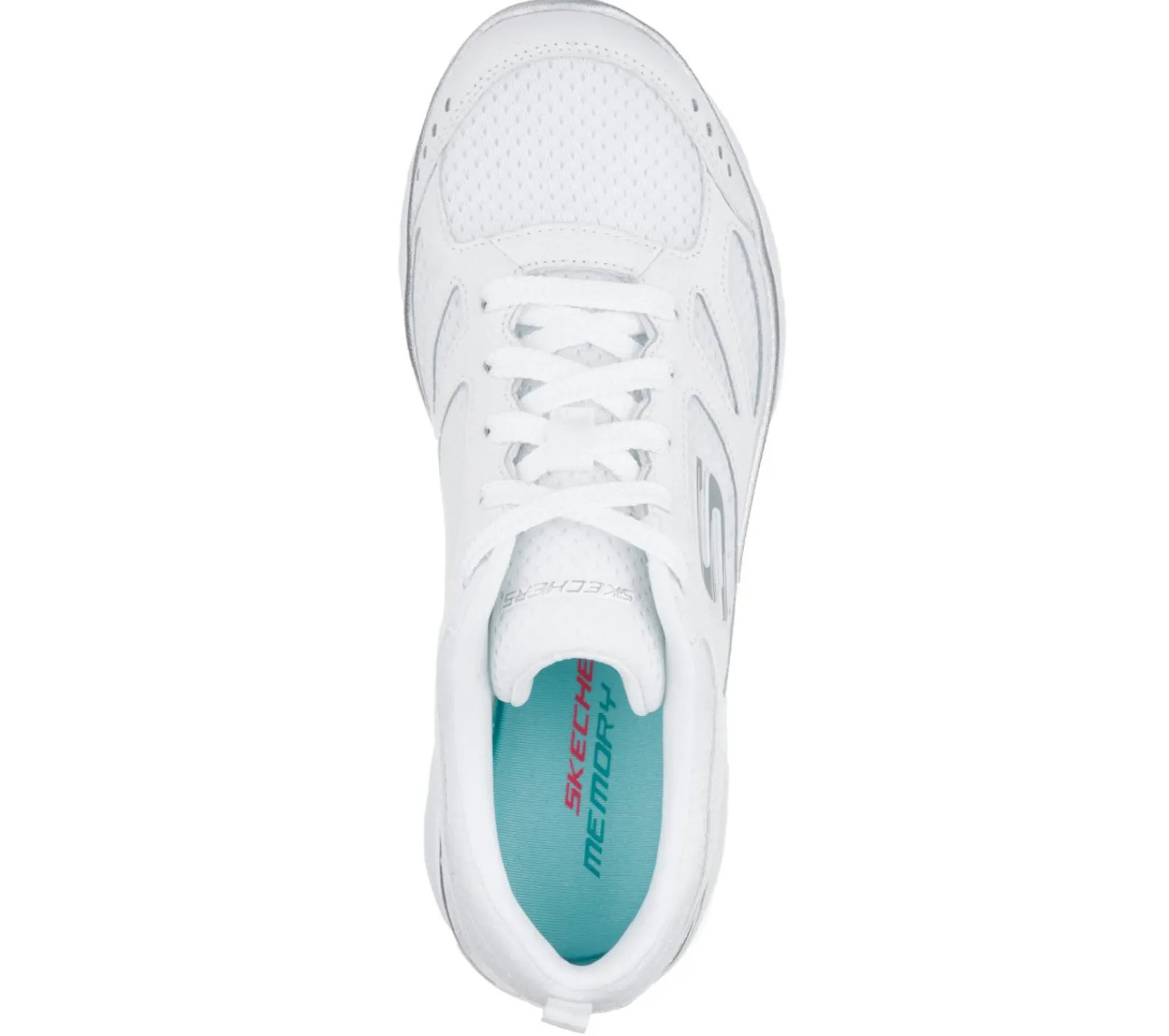 Com Atacadores|Sapatilhas-SKECHERS Summits - Suited BRANCO / PRATEADO