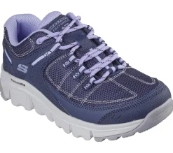 Com Atacadores|Sapatilhas-SKECHERS Summits AT - Artists Bluff NAVY / ROXO