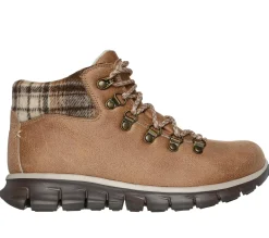Com Atacadores|Botas-SKECHERS Synergy - Plaid Mood CASTANHO CLARO