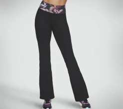 Calças|Partes De Baixo-SKECHERS The GO FLEX Ultraviolet Flare Pant PRETO / ROXO