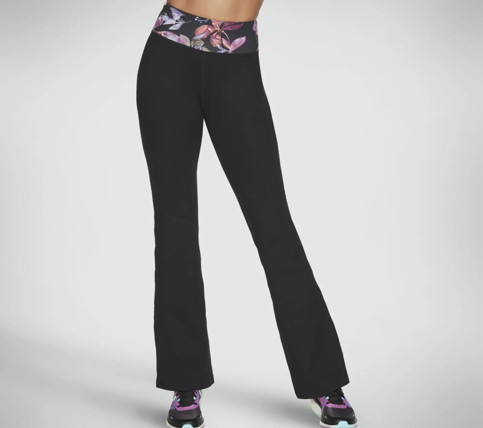 Calças|Partes De Baixo-SKECHERS The GO FLEX Ultraviolet Flare Pant PRETO / ROXO