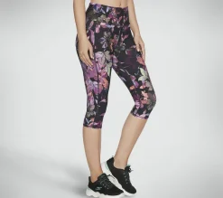 Calças|Partes De Baixo-SKECHERS The GOFLEX Ultraviolet Capri PRETO / ROXO