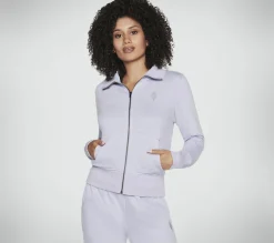 Partes De Cima|Partes De Cima-SKECHERS The Hoodless Hoodie Diamond Jacket LAVANDA / ROSA CLARO