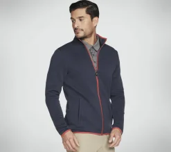 Partes De Cima|Partes De Cima-SKECHERS The Hoodless Hoodie Ottoman Jacket CARVÃO / NAVY