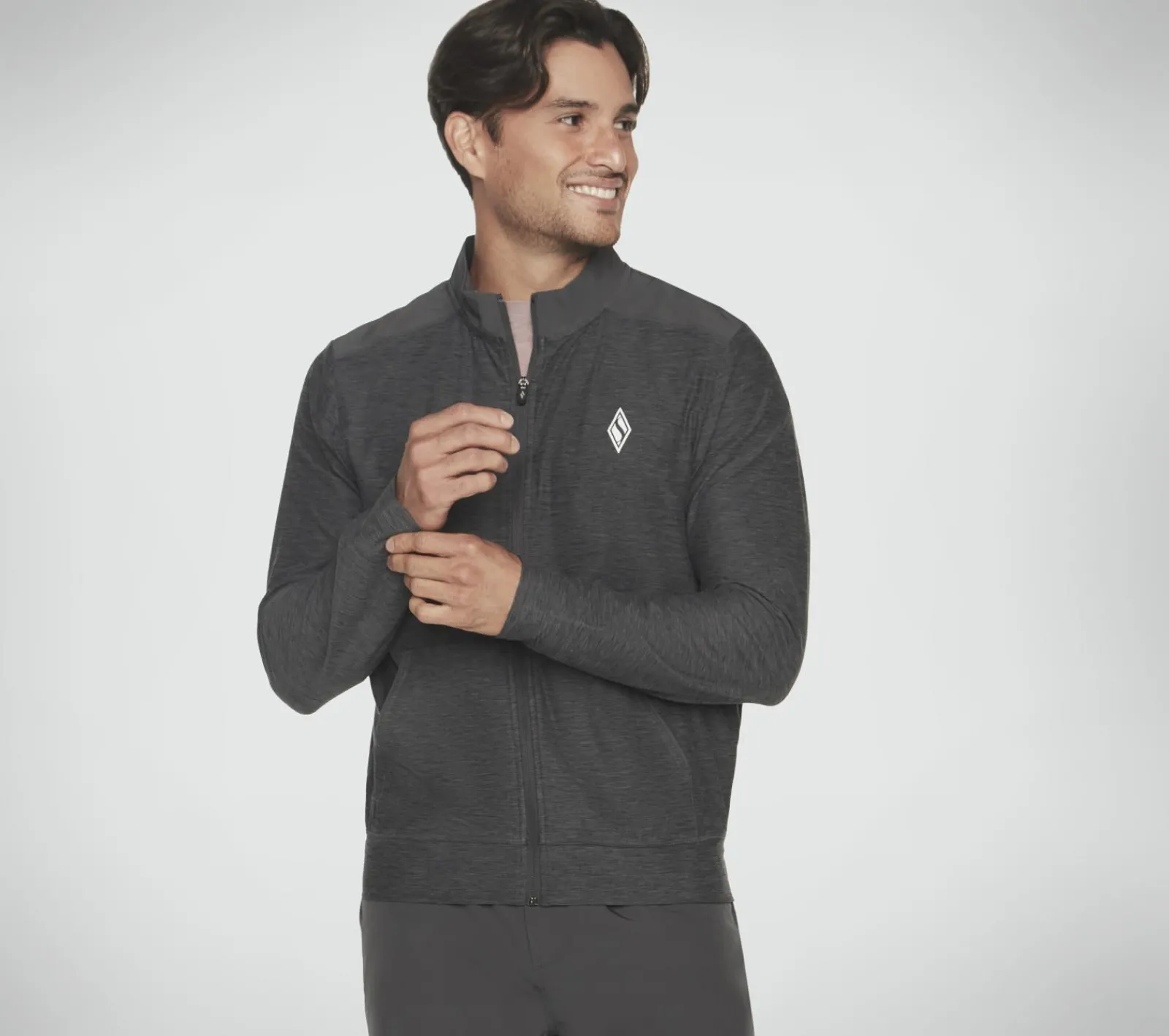 Partes De Cima|Partes De Cima-SKECHERS The Hoodless Hoodie SKECH-KNITS ULTRA GO Lite PRETO / CARVÃO