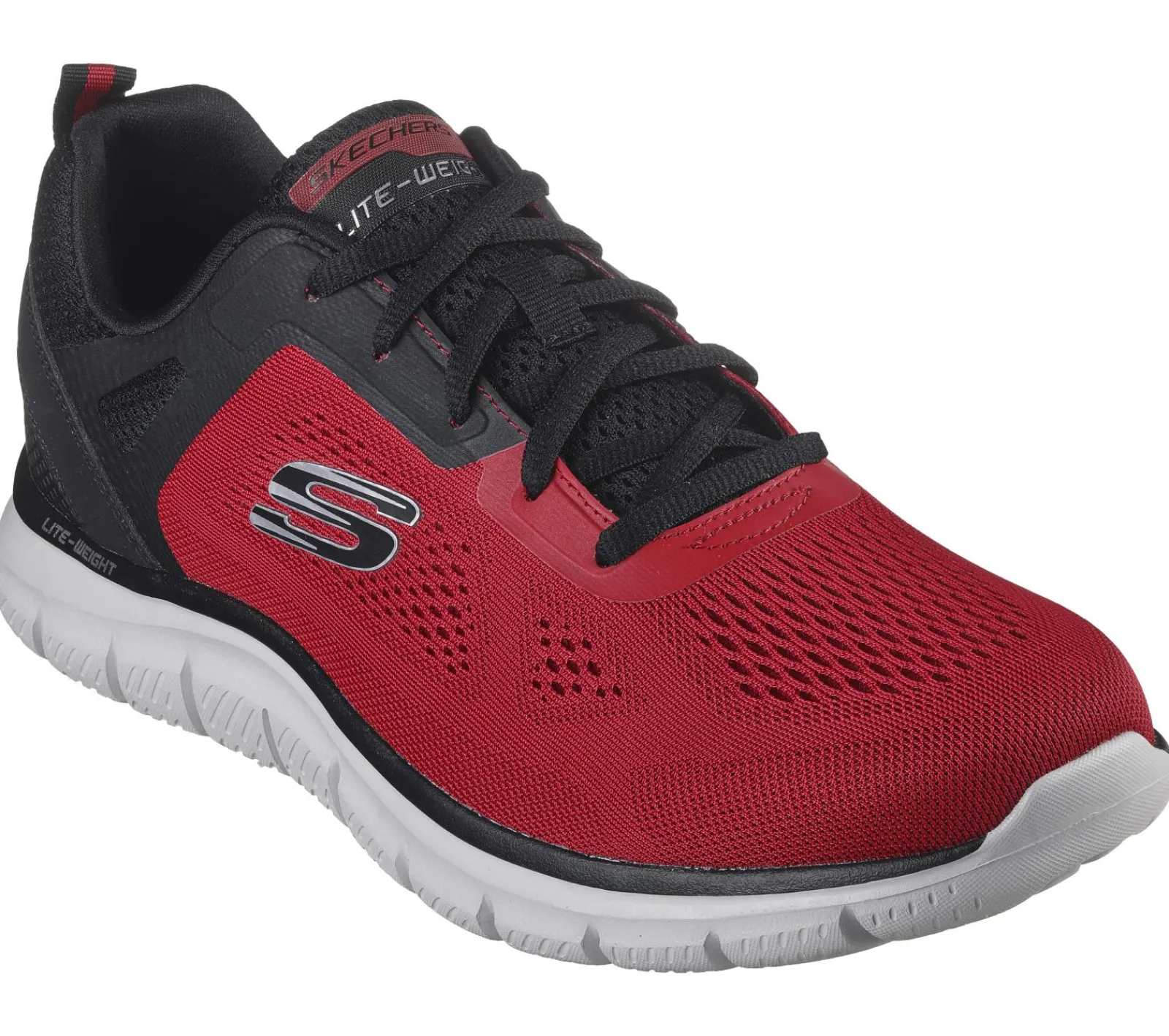 Sapatos Com Atacadores|Sapatilhas-SKECHERS Track - Broader VERMELHO / PRETO