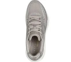 Com Atacadores|Sapatilhas Casuais-SKECHERS Tres-Air Uno - Glit-Airy TAUPE