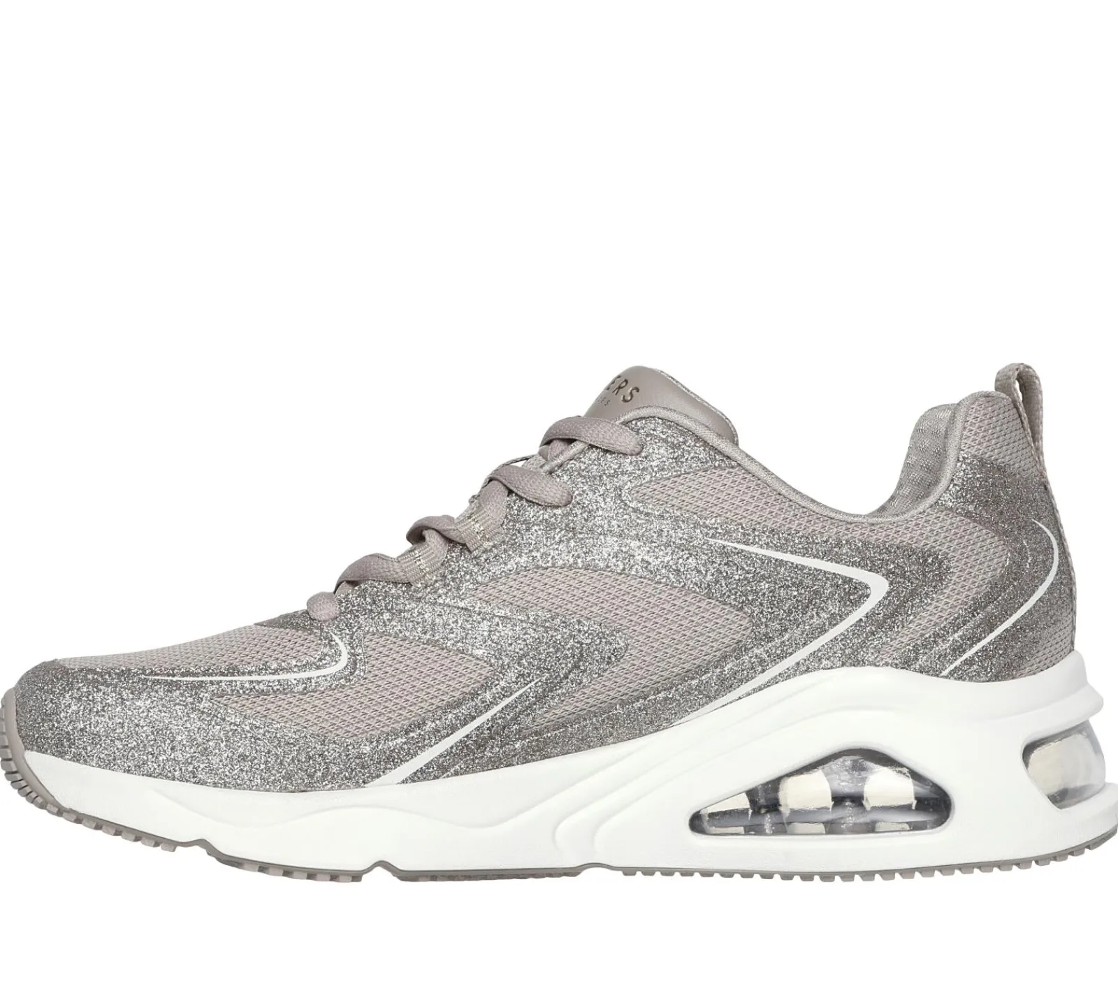 Com Atacadores|Sapatilhas Casuais-SKECHERS Tres-Air Uno - Glit-Airy TAUPE