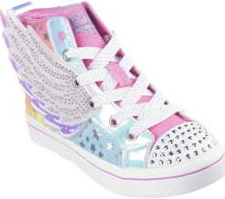 Luzes|Sapatilhas-SKECHERS Twinkle Toes: Twi-Lites 2.0 - Dreamy Wings ROSA CHOQUE / MULTICOR