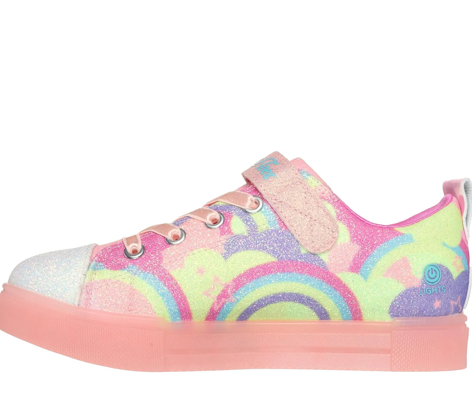 Sapatilhas-SKECHERS Twinkle Toes: Twinkle Sparks Ice 2.0 - Shimmering CORAL / MULTICOR