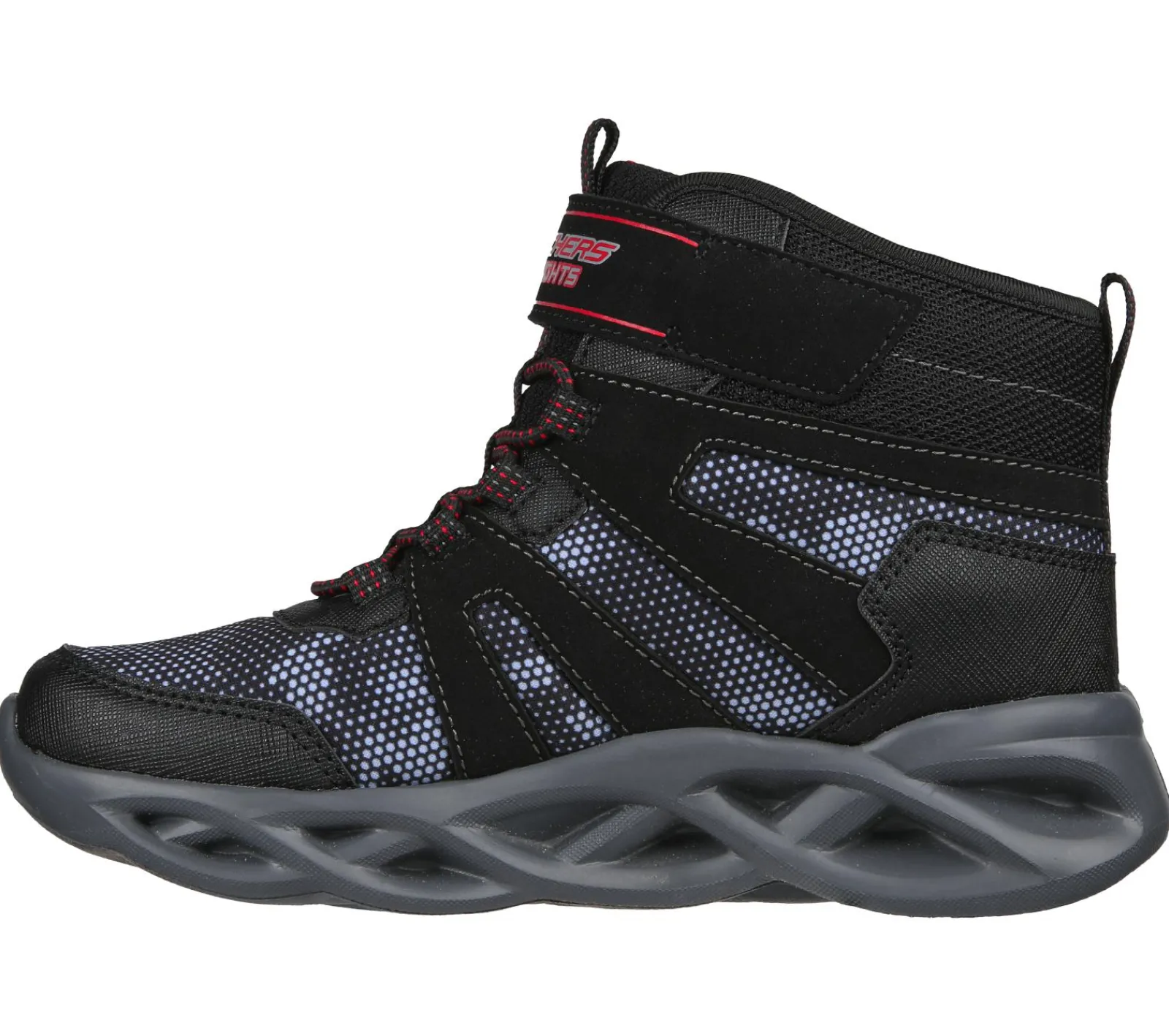 Luzes|Sapatilhas-SKECHERS Twisted-Brights - Zerrix PRETO / VERMELHO