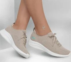 Calçado Sem Atacadores|Sapatilhas-SKECHERS Ultra Flex 3.0 - Daily Choice TAUPE