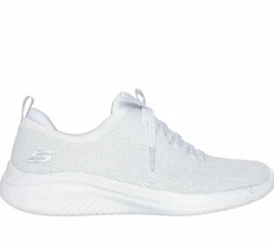 Calçado Sem Atacadores|Sapatilhas Casuais-SKECHERS Ultra Flex 3.0 - Elegant Night BRANCO / PRATEADO