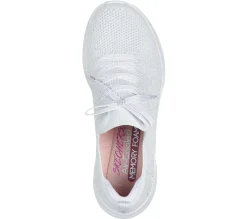 Calçado Sem Atacadores|Sapatilhas Casuais-SKECHERS Ultra Flex 3.0 - Elegant Night BRANCO / PRATEADO