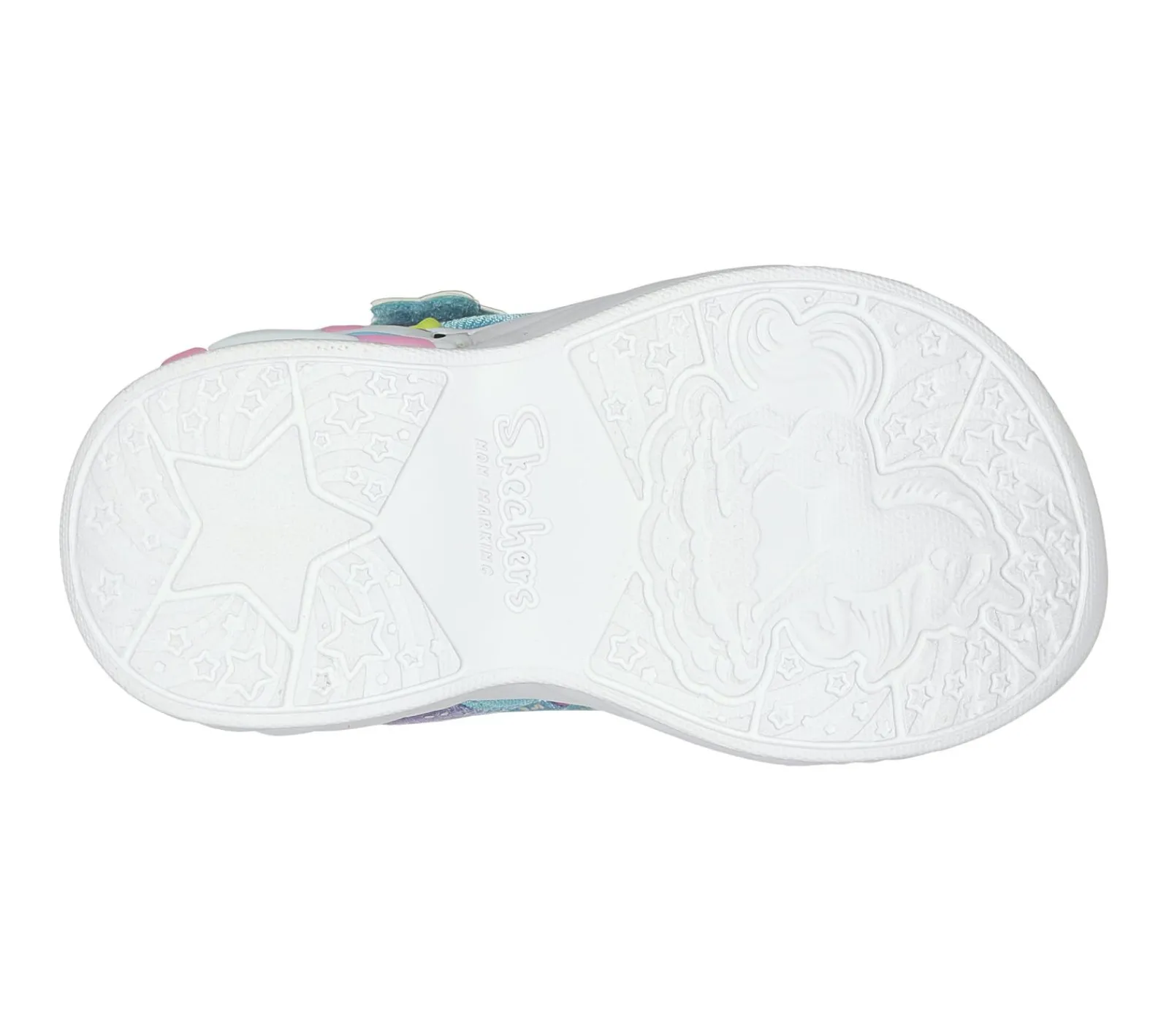 Calçado Sem Atacadores|Luzes-SKECHERS Unicorn Dreams - Majestic Bliss ROXO / MULTICOR