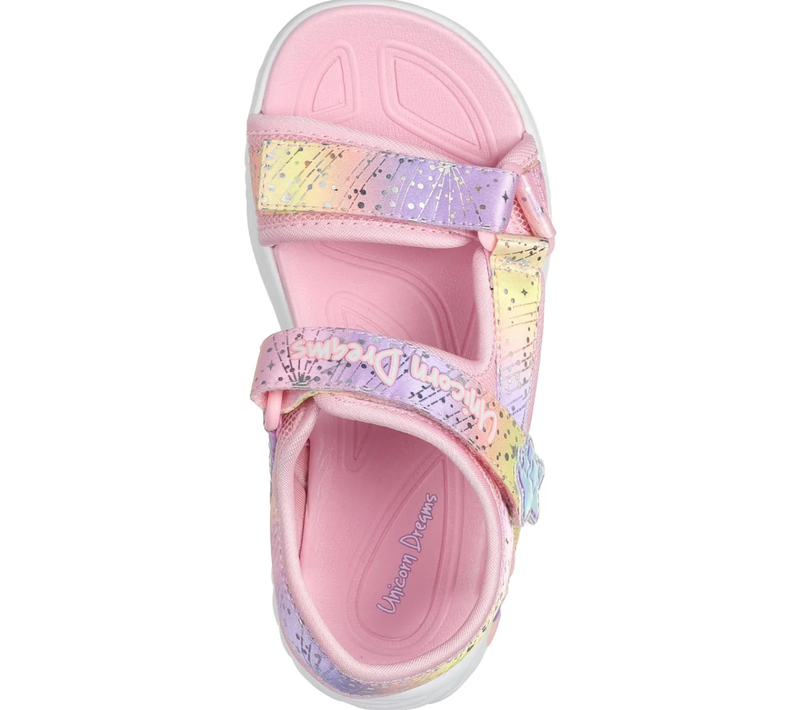 Calçado Sem Atacadores|Luzes-SKECHERS Unicorn Dreams - Majestic Bliss ROSA CLARO