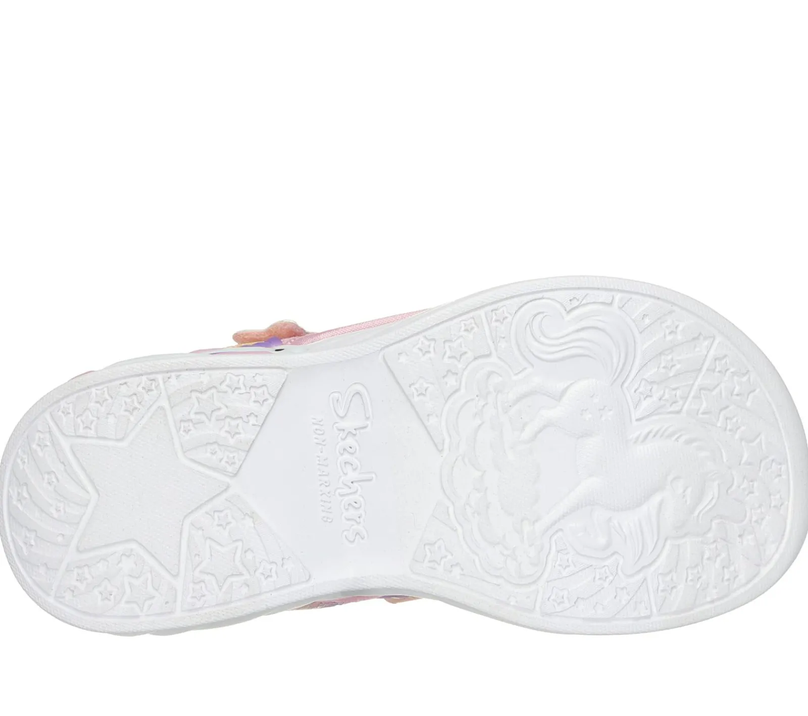Calçado Sem Atacadores|Luzes-SKECHERS Unicorn Dreams - Majestic Bliss ROSA CLARO