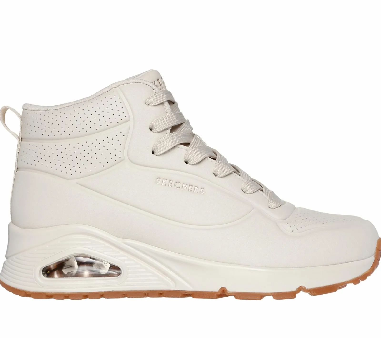 Com Atacadores|Botas-SKECHERS Uno - - Stand High BRANCO SUJO