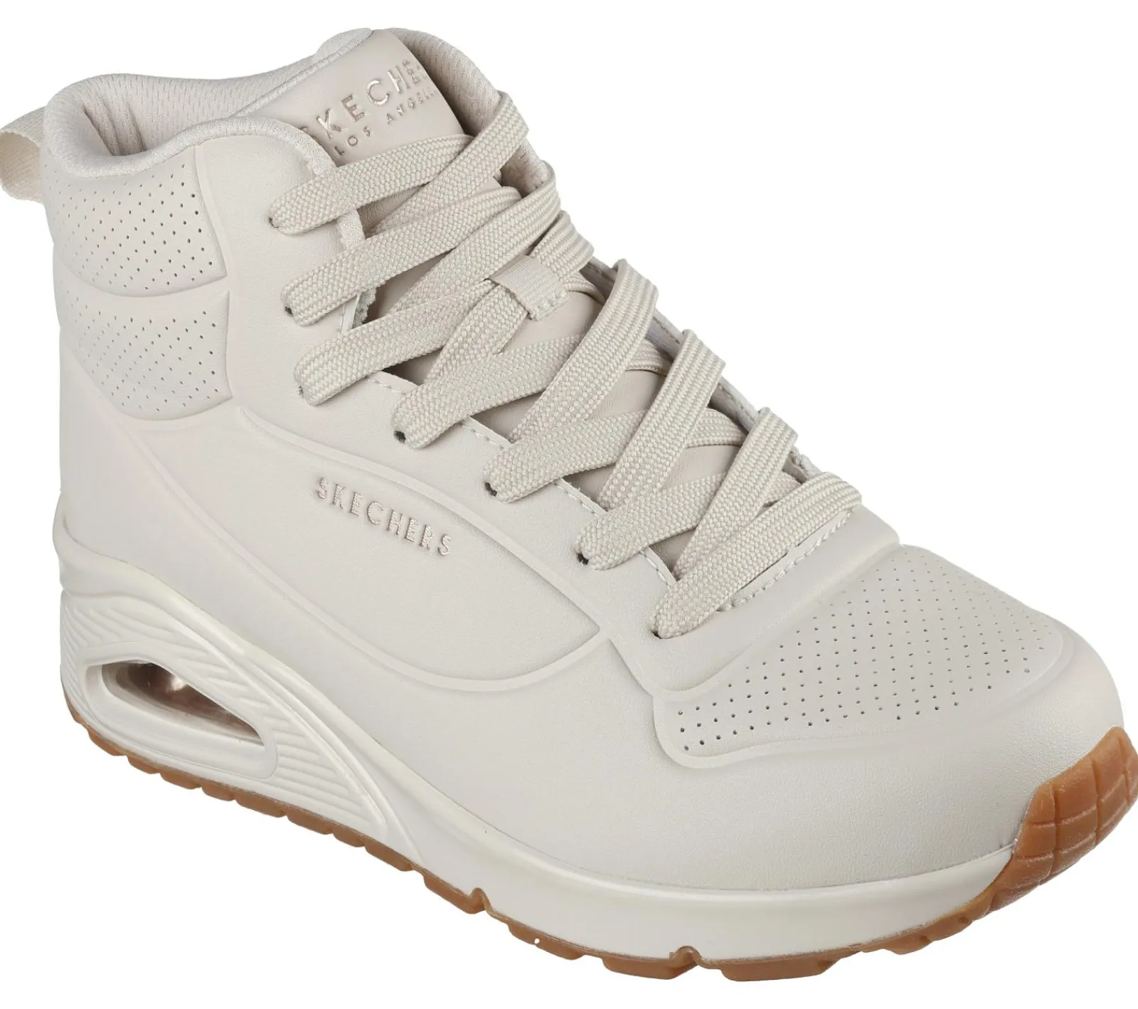 Com Atacadores|Botas-SKECHERS Uno - - Stand High BRANCO SUJO